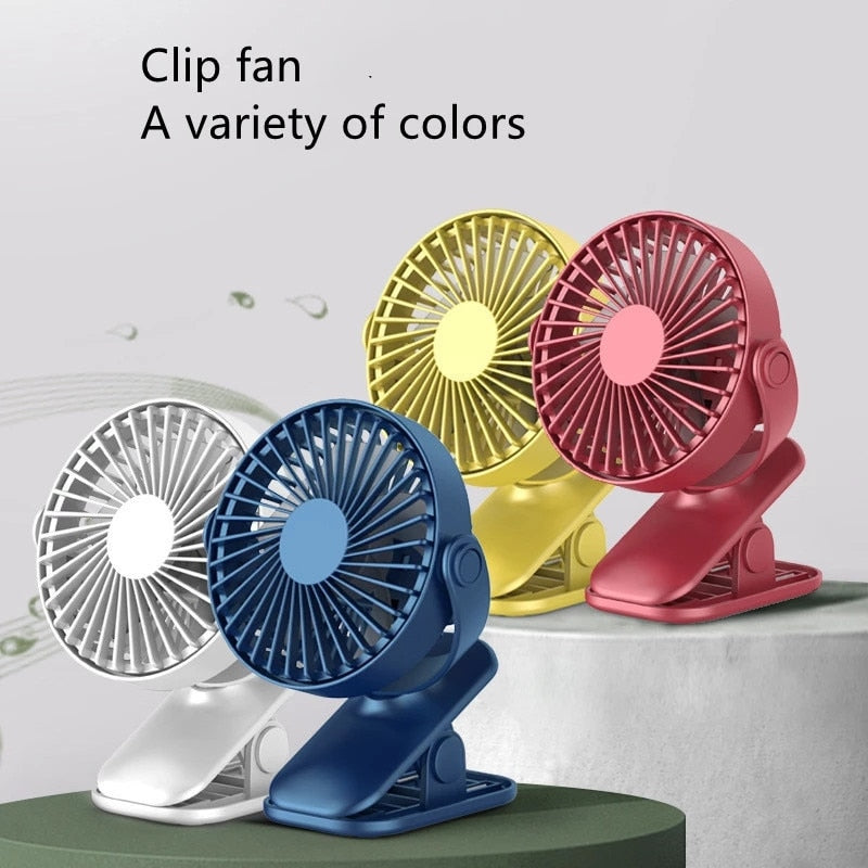 USB Rechargeable Clip Mini Fan