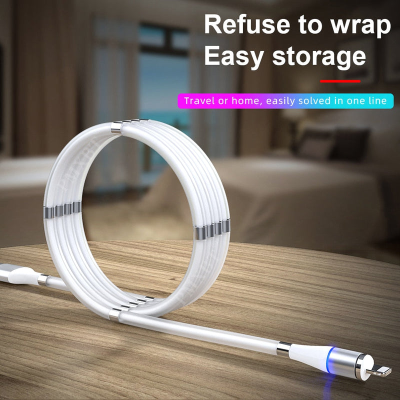 Self Winding 3 in 1 Magnetic Charging Cable