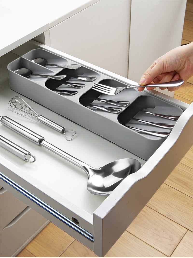 Kitchen Cutlery Knife Storage Tray