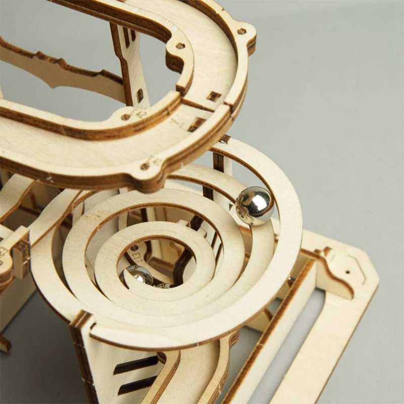 Wooden Model Marble Run Assembly Toy
