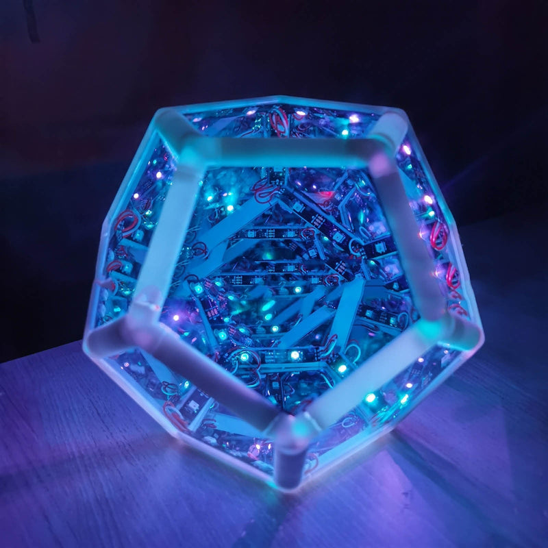 Infinite Dodecahedron Color Art Light