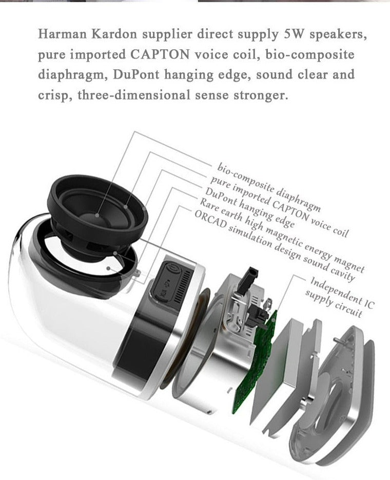 Magnetic Transparent Wireless Bluetooth Speaker