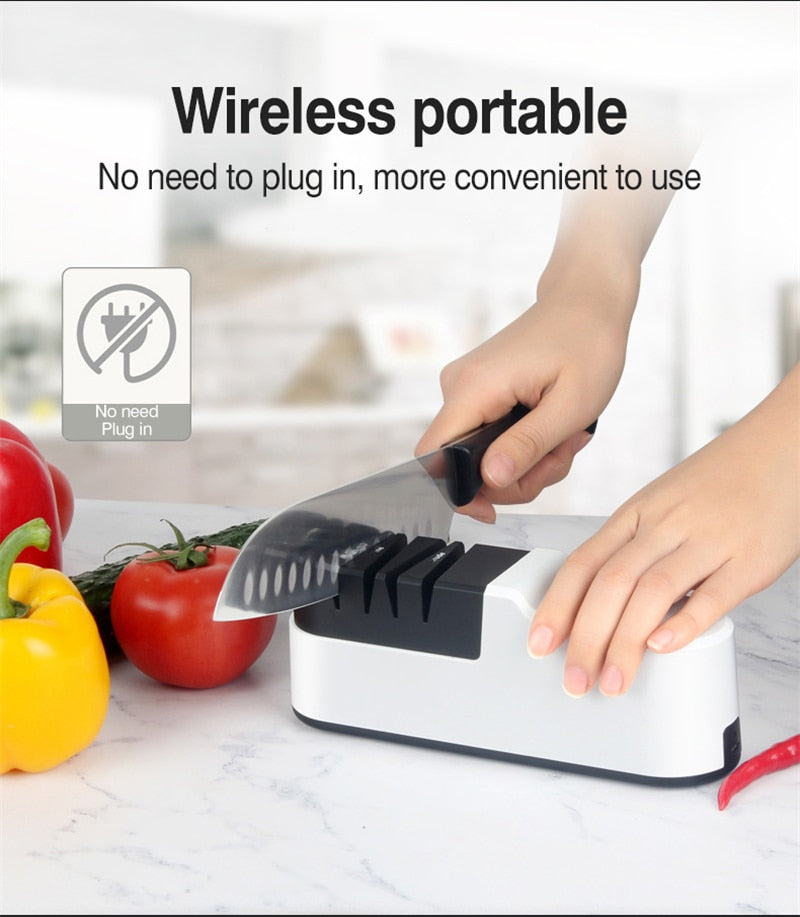 USB Rechargeable Electric Knife Sharpener