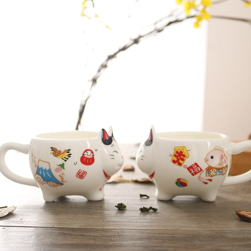 Ceramic Lucky Cat  Teapot set