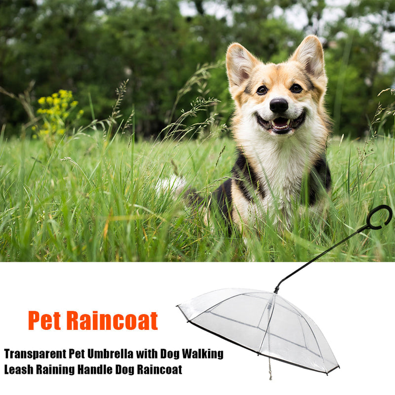 Transparent Pet Umbrella Adjustable Rope