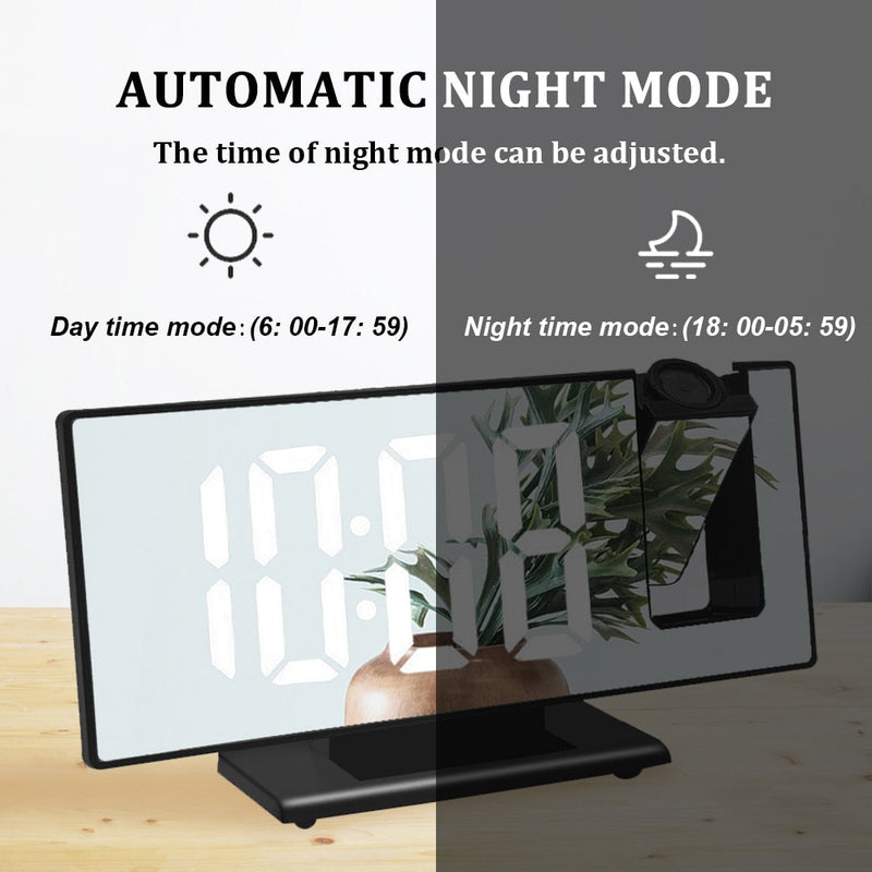 LED Projection Multifunctional Digital Alarm Clock