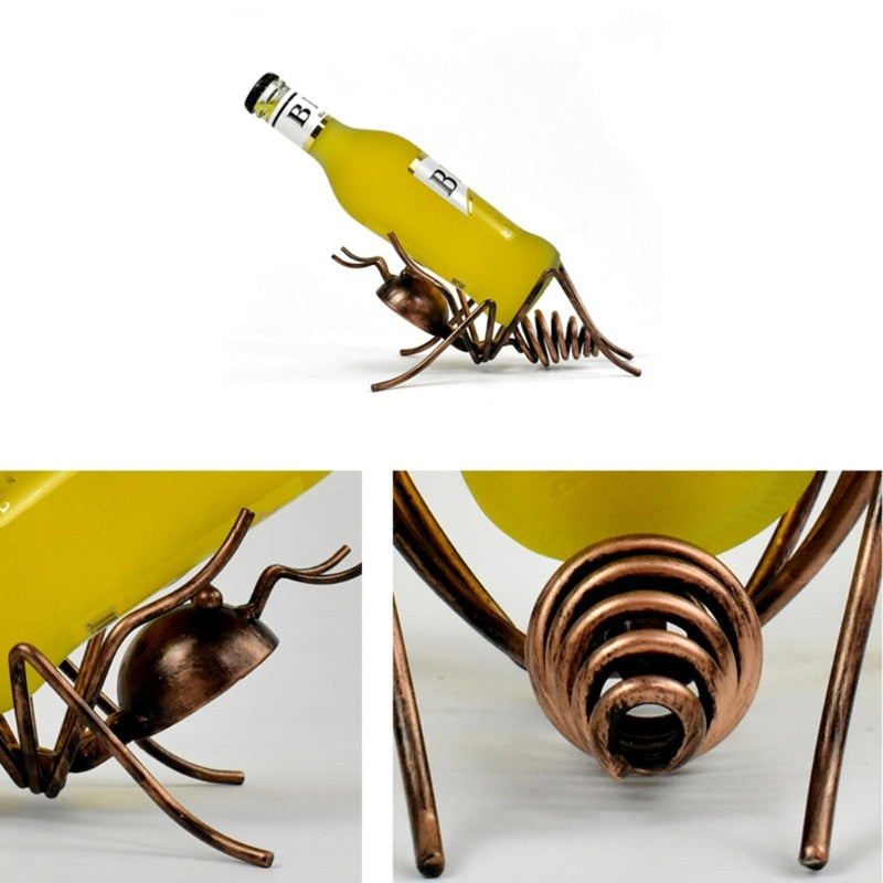 Creative Metal Ant Shaped Bottle Holder