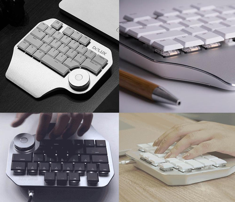 Designer One-Handed Flat Keyboard