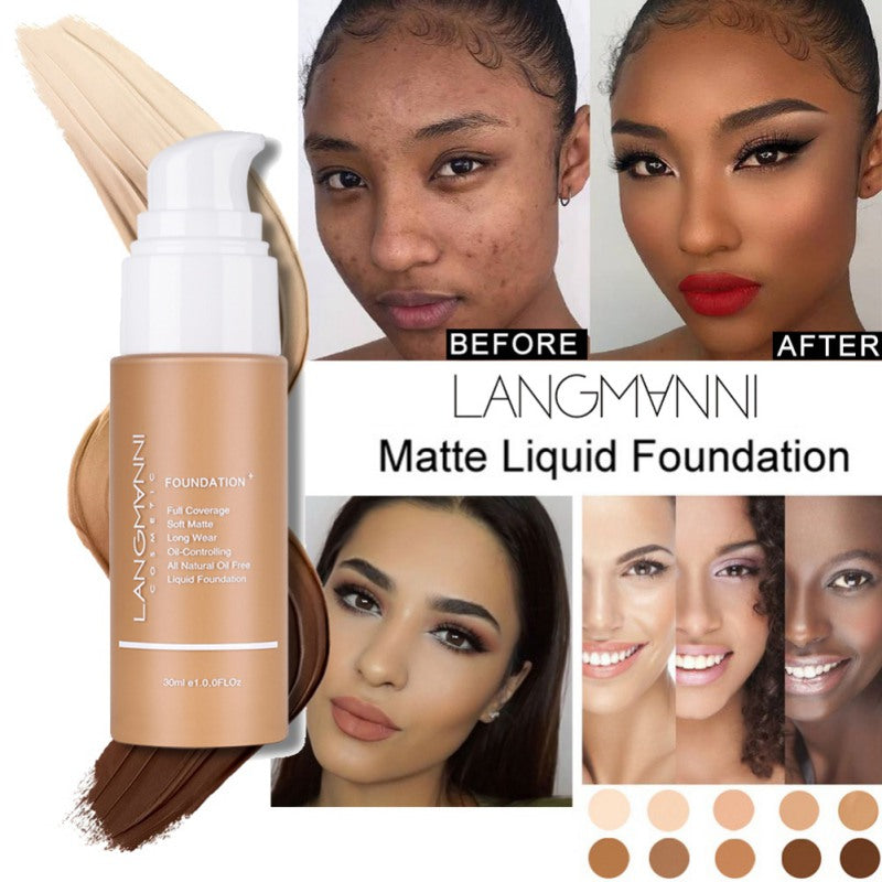 Matte Oil Control Concealer Liquid Foundation