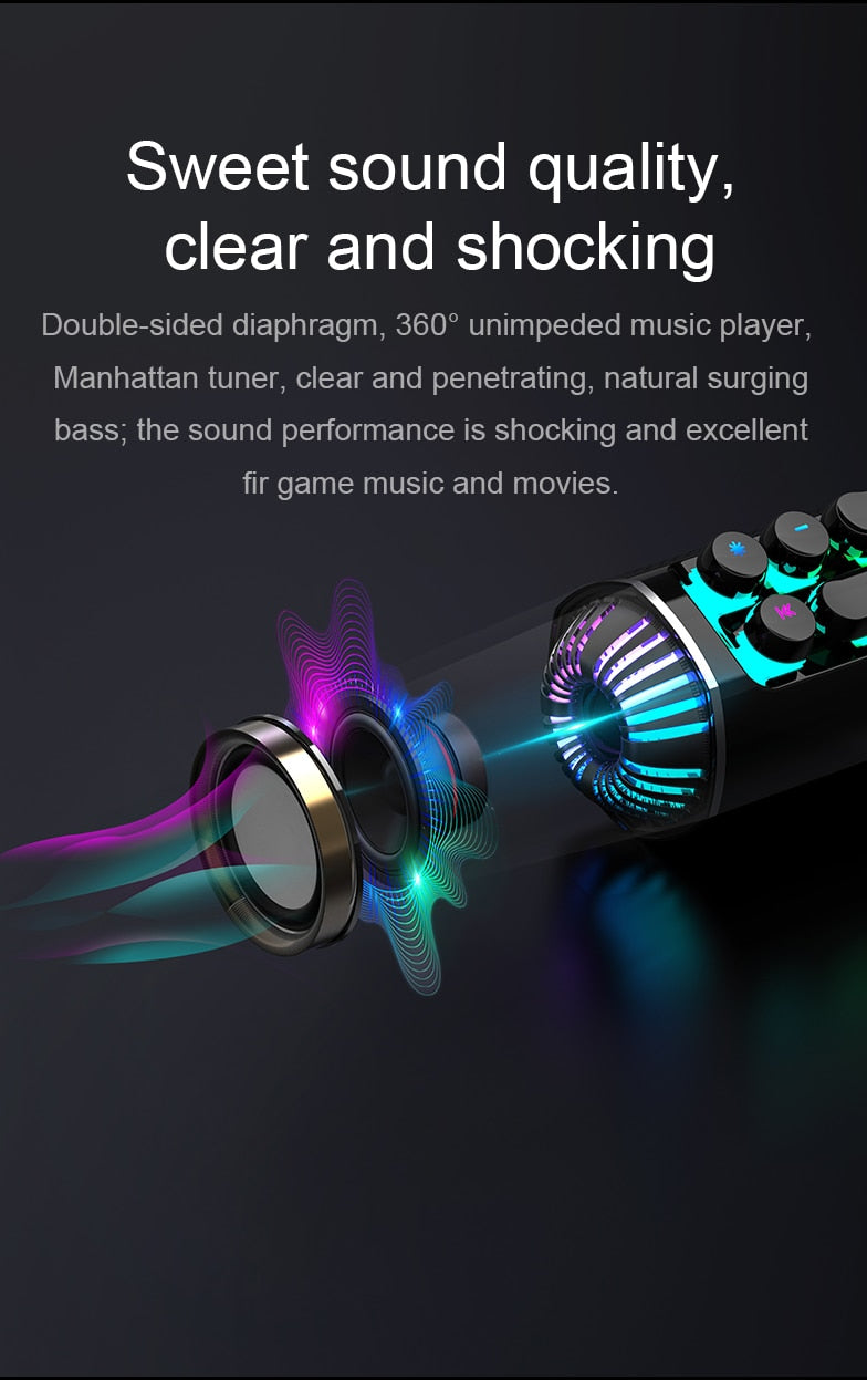 Bluetooth 3D Soundbar  RGB Gaming Speaker