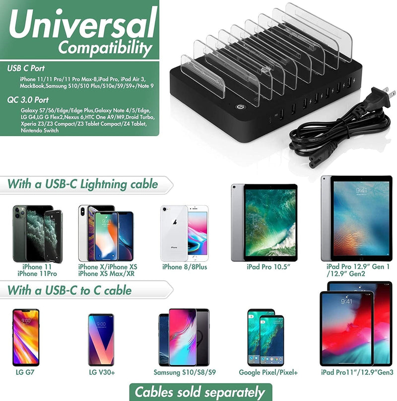 Multi Port Mobile Phone Flat Charger