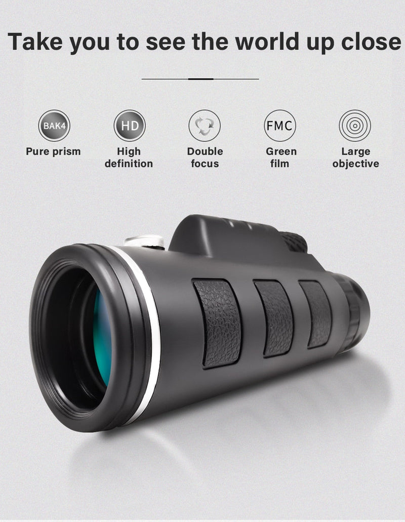 Telescopic Zoom Monocular With Tripod and Phone Stand