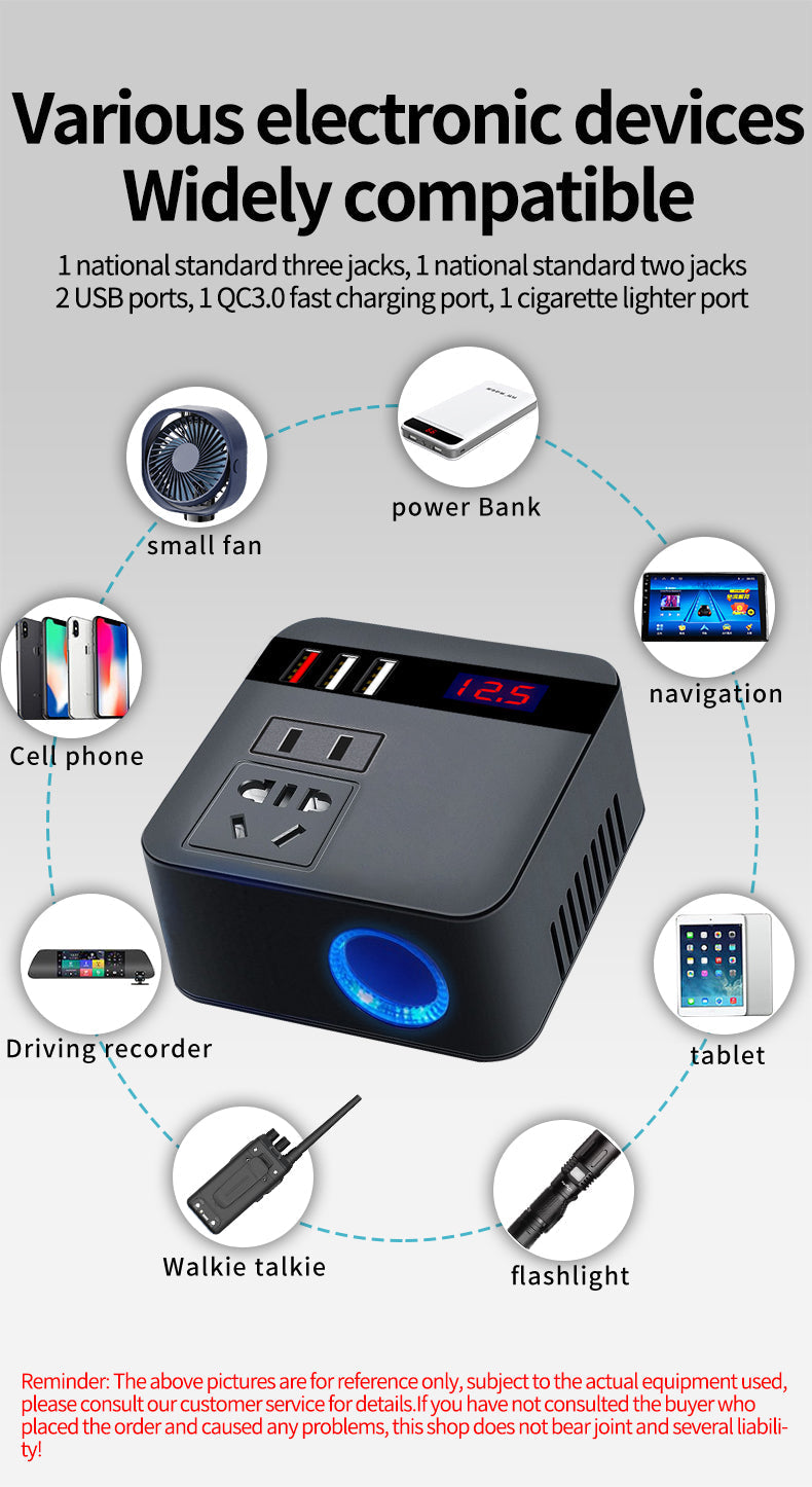 Car Inverter USB Fast Charger