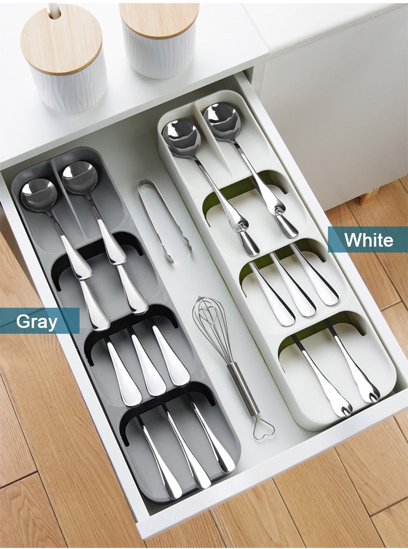 Kitchen Cutlery Knife Storage Tray