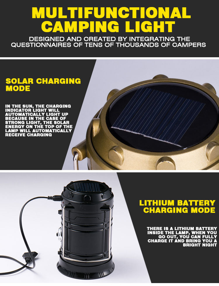 LED Solar Camping Light