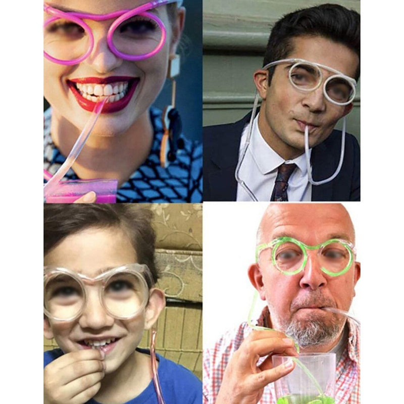 Creative Crazy Glasses Straws