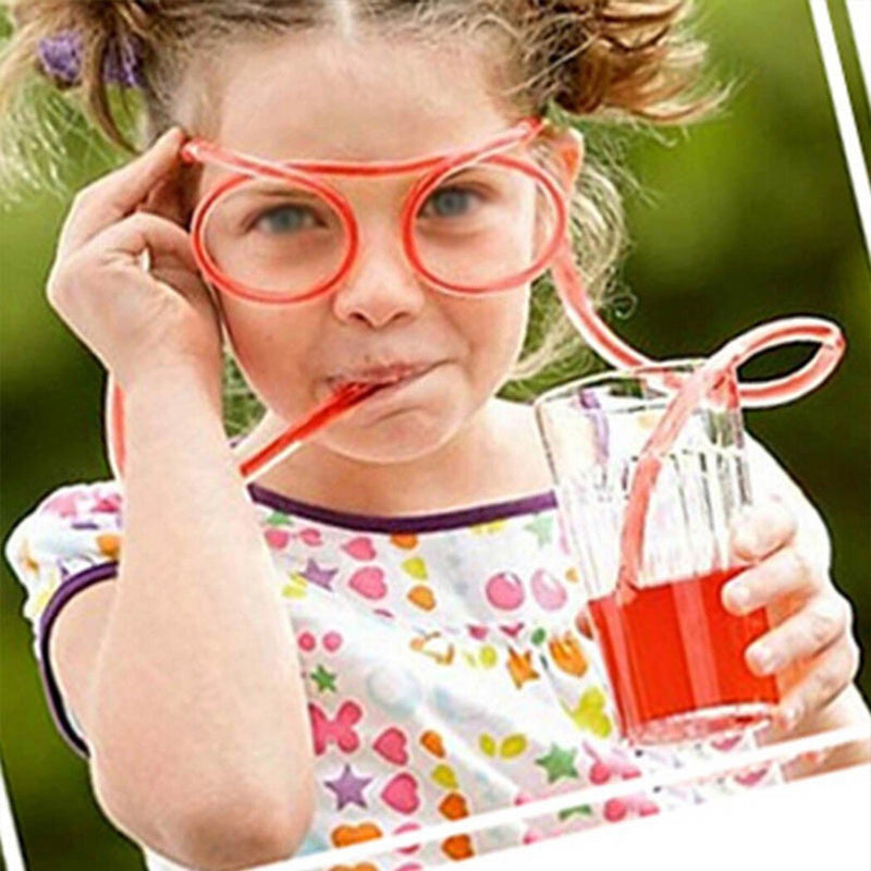 Creative Crazy Glasses Straws