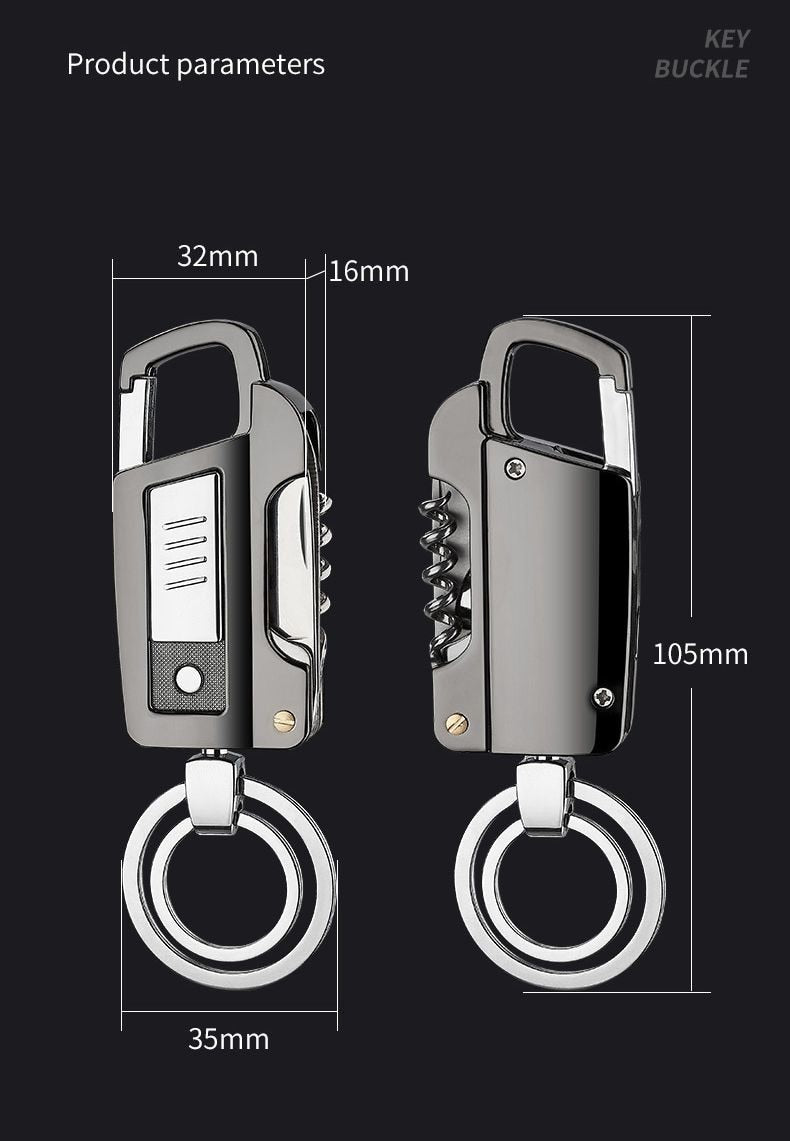 Multifunctional USB Lighter Keychain