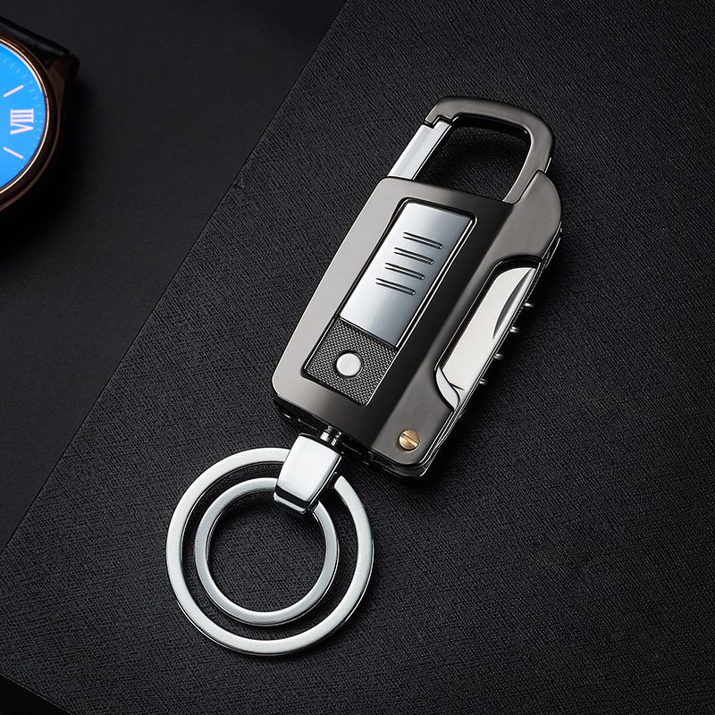 Multifunctional USB Lighter Keychain