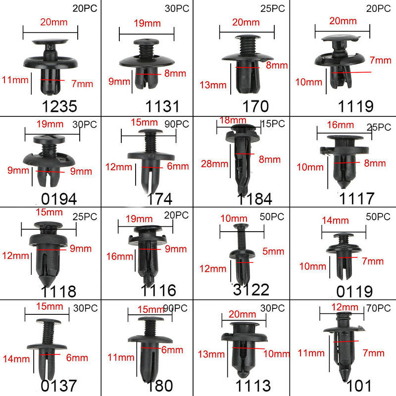 Universal Car Fender Fastener Clips