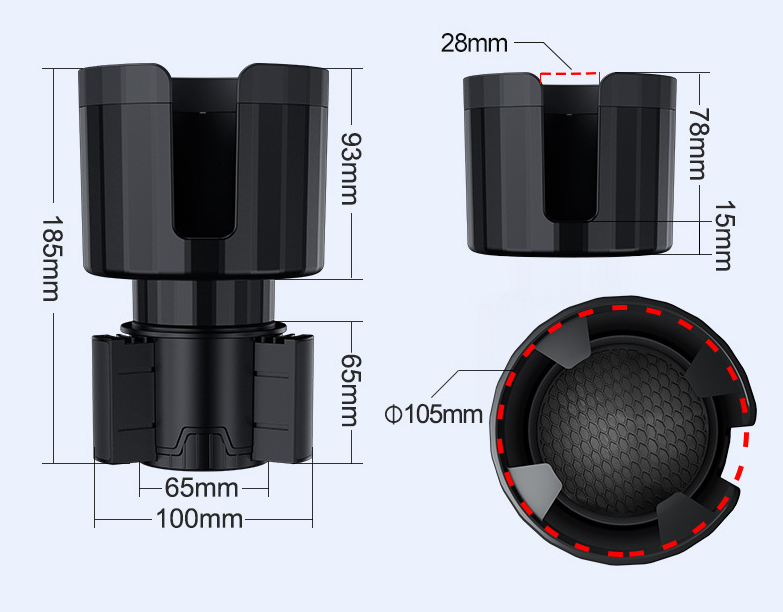 Automotive Adjustable Beverage Holder