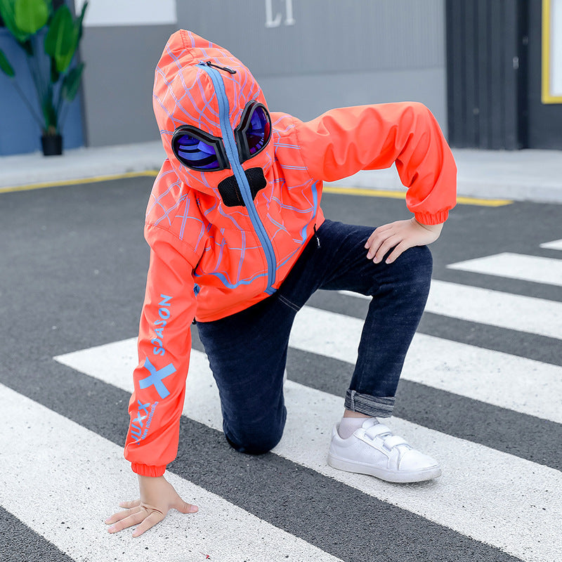 Boy's Hooded Jacket With Glass