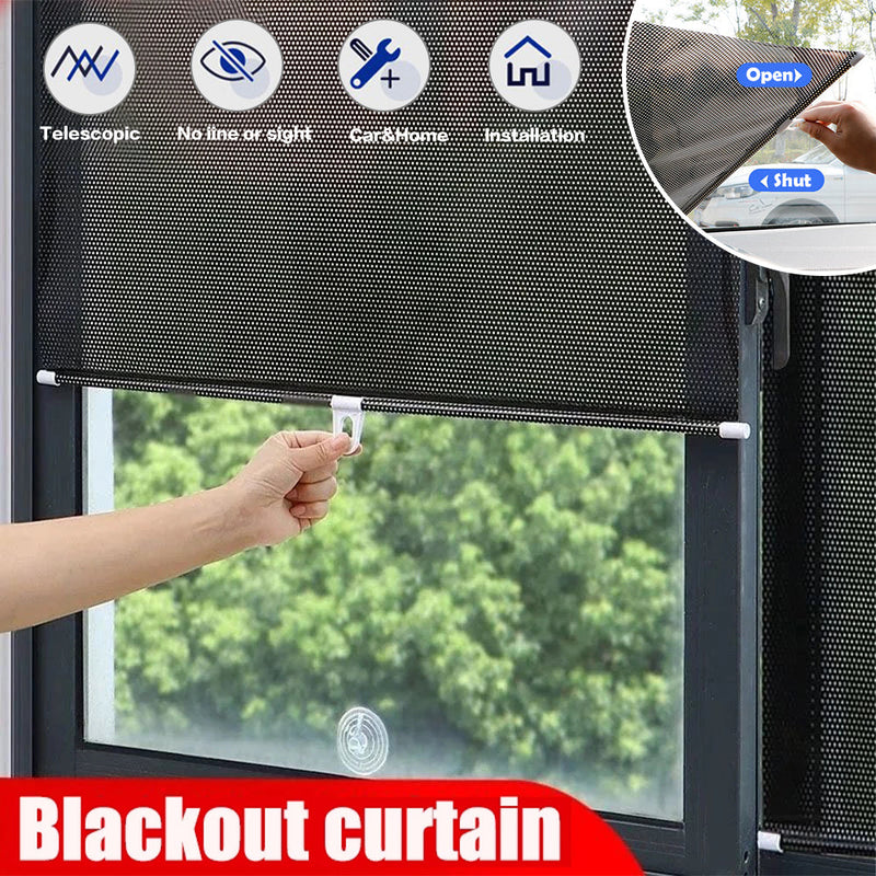 Punch Free Heat Insulation Blackout Curtain