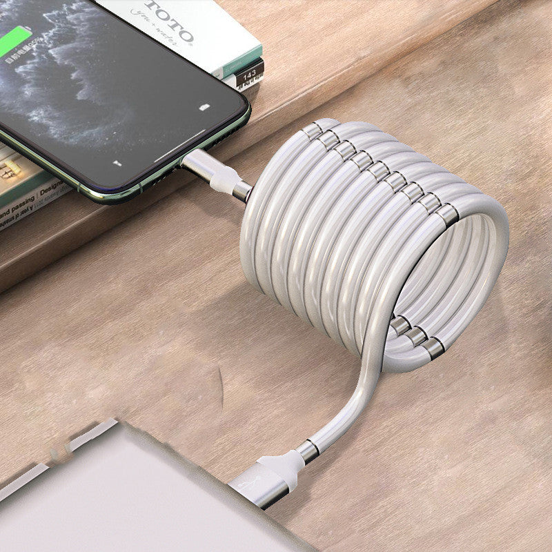 Self Winding 3 in 1 Magnetic Charging Cable