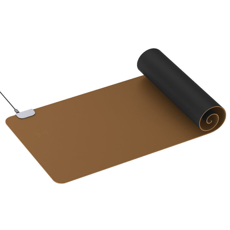 Wireless Fast Charging Leather Mouse Pad