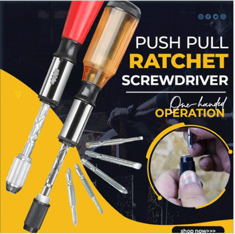 Push Pull Ratchet Screwdriver Set