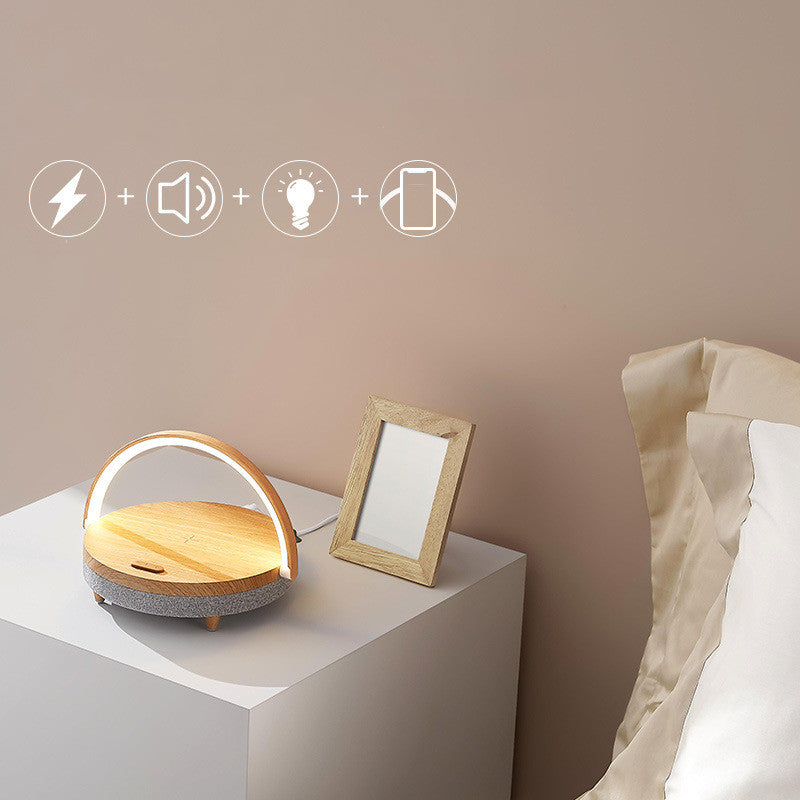 3 in 1 Bluetooth Speaker Wireless Chargers LED Lamp