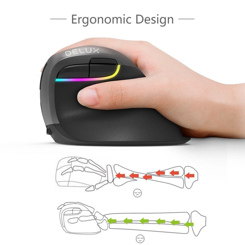 Ergonomic Wireless Luminous Mouse