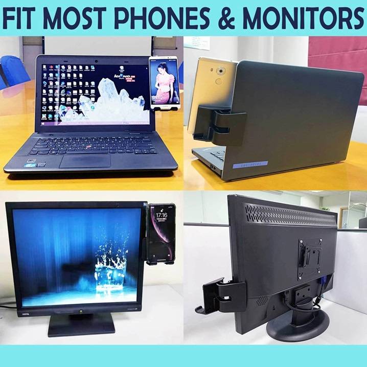 Monitor Screen Side Phone Holder