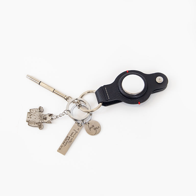 Elegant Airtag Secure Keyring Holder