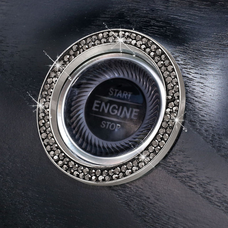 Diamond-Encrusted Car Start Button Ring Stickers