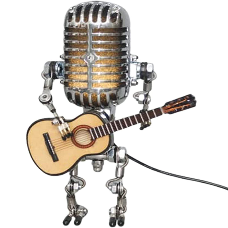 Vintage Microphone Robot Desk Lamp