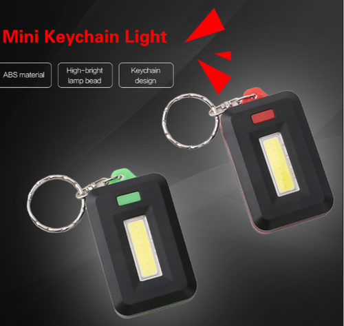 Portable COB LED Flashlight Keychain