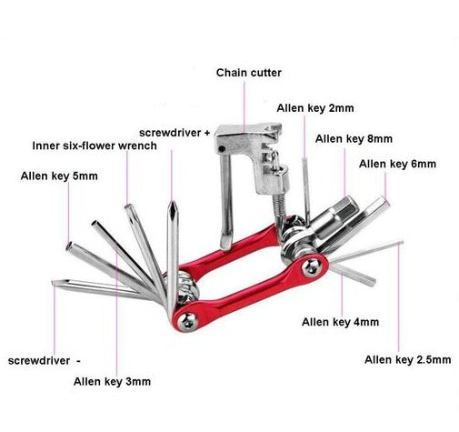 Multi-Purpose Bicycle Repair Tool Kit